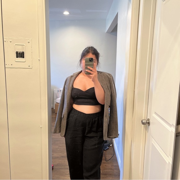 Gap Vintage Menswear Plaid Brown Oversized blazer - Picture 2 of 12